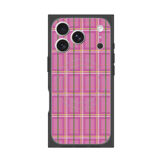 Premium Square Case with MagSafe［ Tartan Check - Pink ］