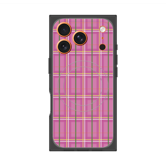 Premium Square Case with MagSafe［ Tartan Check - Pink ］