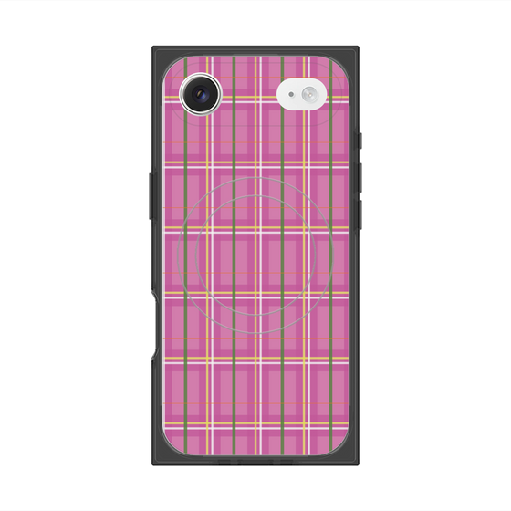 Premium Square Case with MagSafe［ Tartan Check - Pink ］