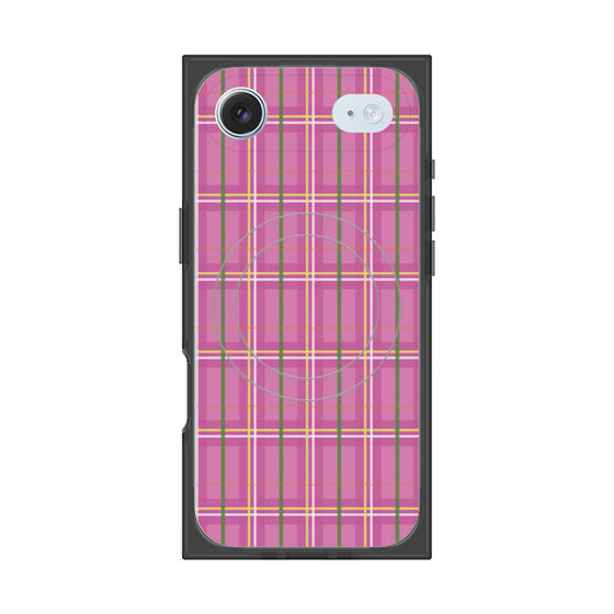 Premium Square Case with MagSafe［ Tartan Check - Pink ］