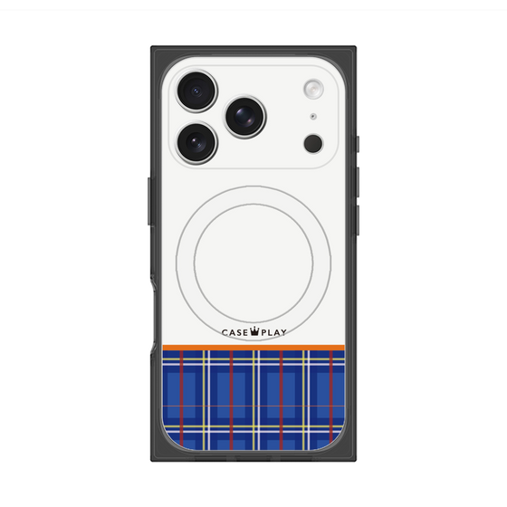 Premium Square Case with MagSafe［ CASEPLAY Tartan Check - Blue ］