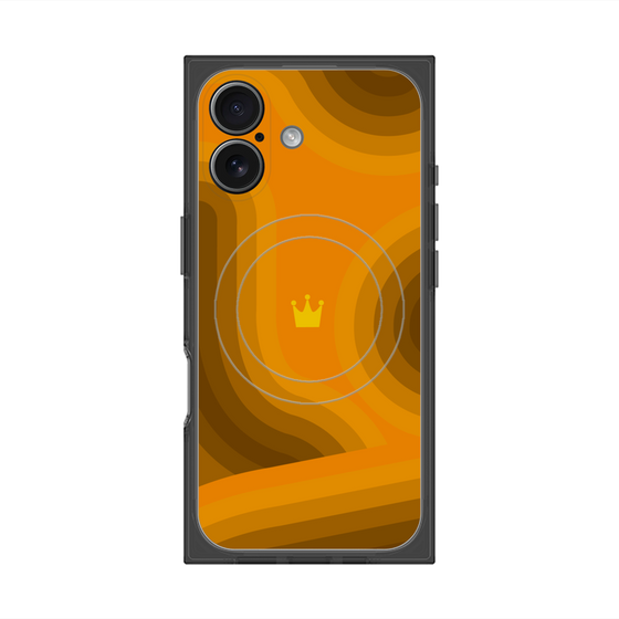 Premium Square Case with MagSafe［ CASEPLAY Winding Pattern - Orange ］