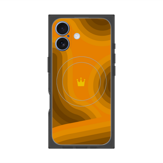 Premium Square Case with MagSafe［ CASEPLAY Winding Pattern - Orange ］