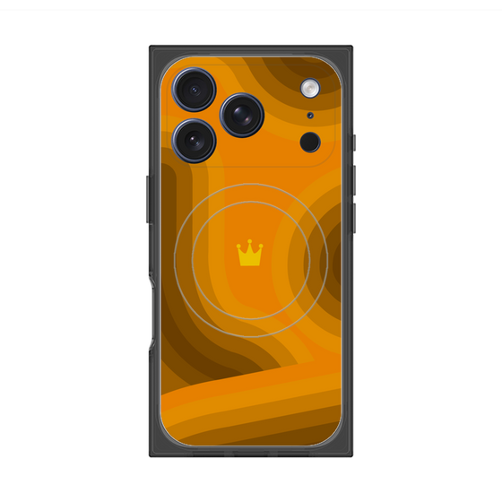 Premium Square Case with MagSafe［ CASEPLAY Winding Pattern - Orange ］