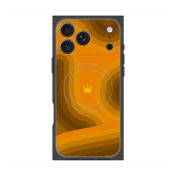 Premium Square Case with MagSafe［ CASEPLAY Winding Pattern - Orange ］