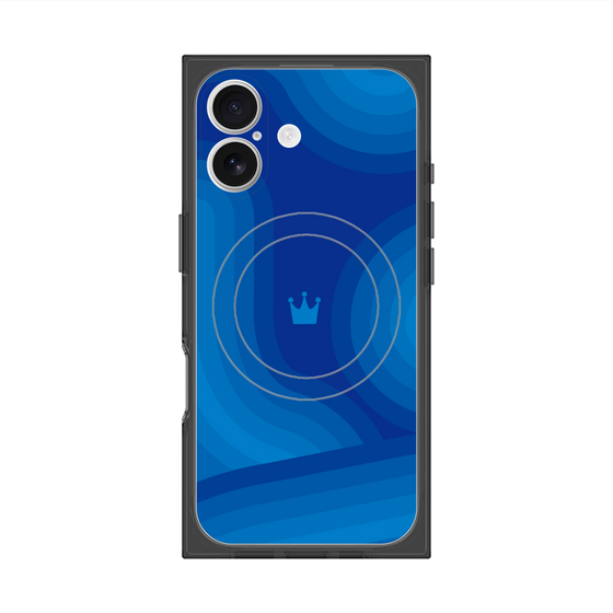 Premium Square Case with MagSafe［ CASEPLAY Winding Pattern - Blue ］