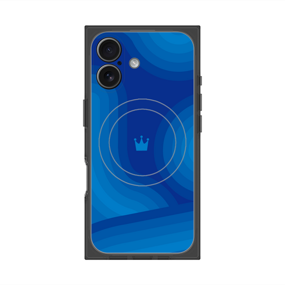 Premium Square Case with MagSafe［ CASEPLAY Winding Pattern - Blue ］