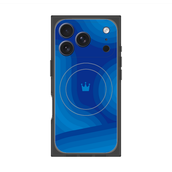 Premium Square Case with MagSafe［ CASEPLAY Winding Pattern - Blue ］