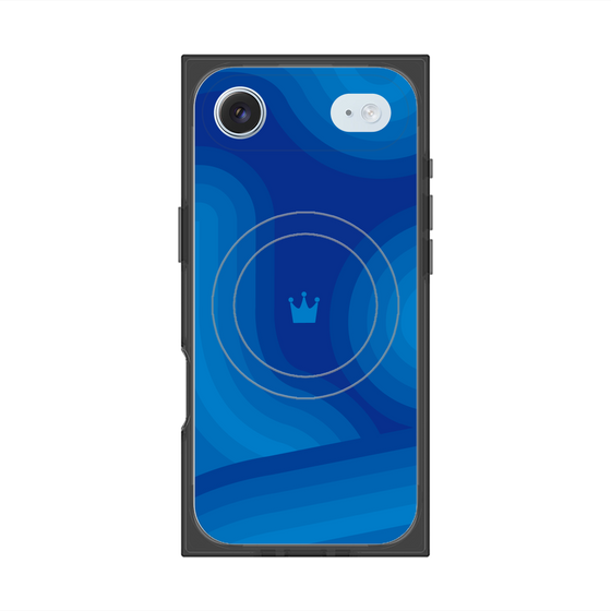 Premium Square Case with MagSafe［ CASEPLAY Winding Pattern - Blue ］