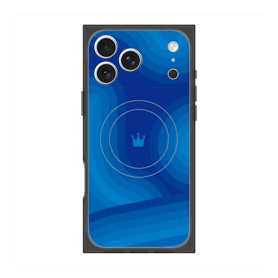 Premium Square Case with MagSafe［ CASEPLAY Winding Pattern - Blue ］