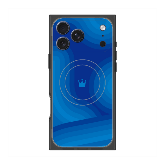 Premium Square Case with MagSafe［ CASEPLAY Winding Pattern - Blue ］