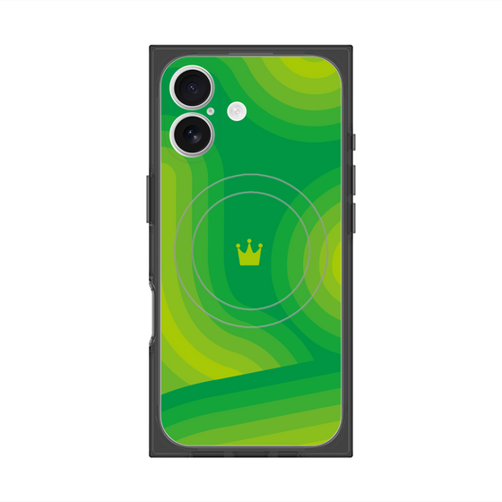 Premium Square Case with MagSafe［ CASEPLAY Winding Pattern - Green ］