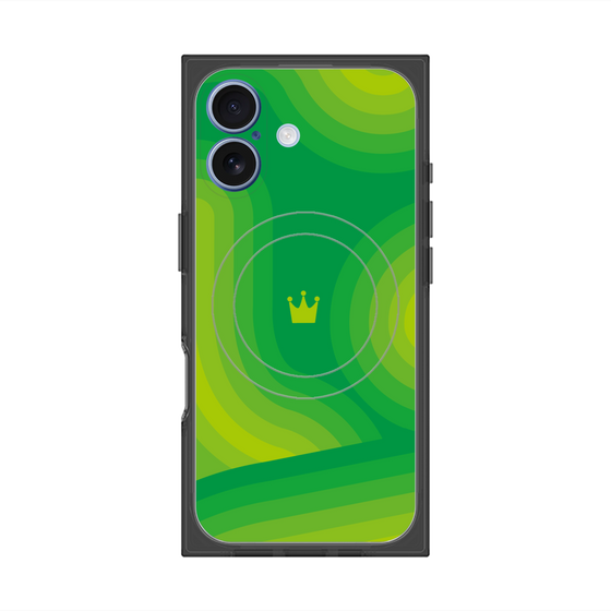 Premium Square Case with MagSafe［ CASEPLAY Winding Pattern - Green ］