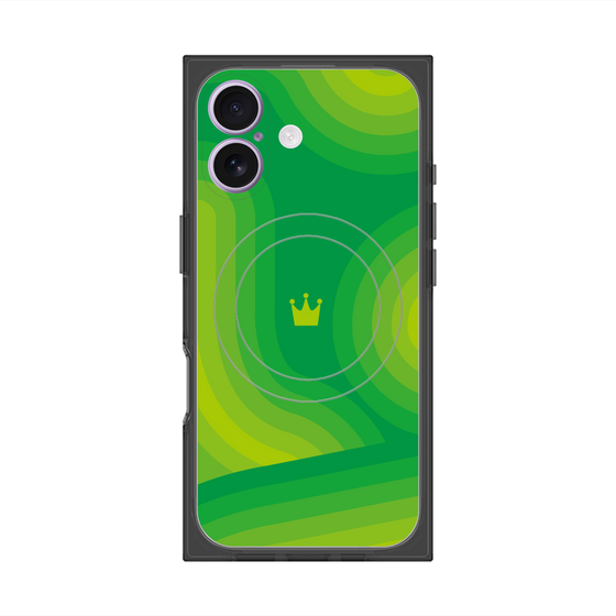 Premium Square Case with MagSafe［ CASEPLAY Winding Pattern - Green ］