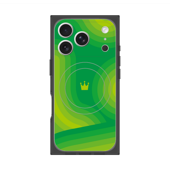 Premium Square Case with MagSafe［ CASEPLAY Winding Pattern - Green ］