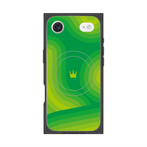 Premium Square Case with MagSafe［ CASEPLAY Winding Pattern - Green ］