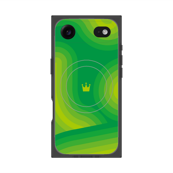 Premium Square Case with MagSafe［ CASEPLAY Winding Pattern - Green ］