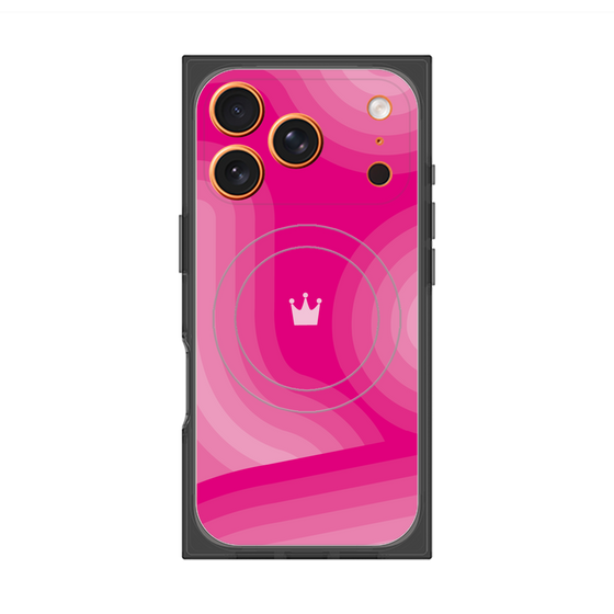 Premium Square Case with MagSafe［ CASEPLAY Winding Pattern - Pink ］