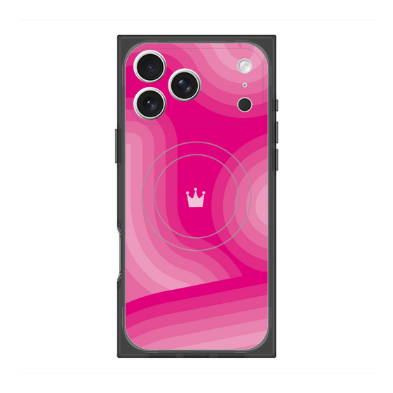 Premium Square Case with MagSafe［ CASEPLAY Winding Pattern - Pink ］