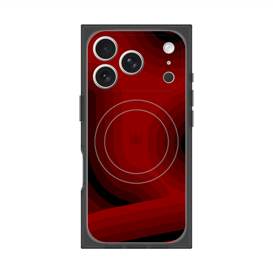 Premium Square Case with MagSafe［ CASEPLAY Winding Pattern - Red ］