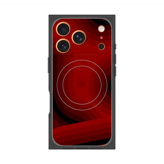 Premium Square Case with MagSafe［ CASEPLAY Winding Pattern - Red ］