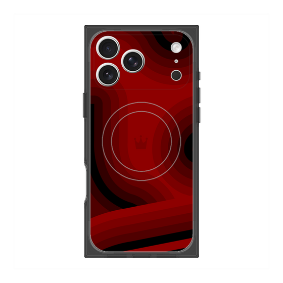 Premium Square Case with MagSafe［ CASEPLAY Winding Pattern - Red ］