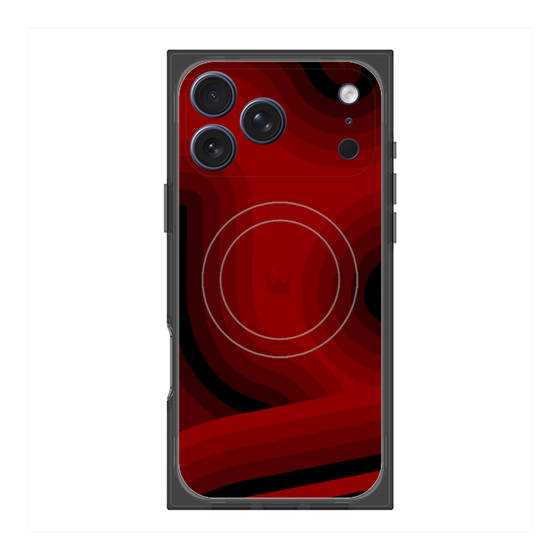 Premium Square Case with MagSafe［ CASEPLAY Winding Pattern - Red ］