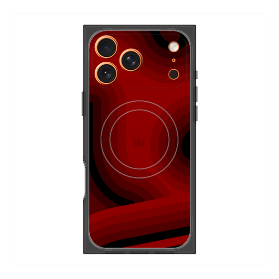 Premium Square Case with MagSafe［ CASEPLAY Winding Pattern - Red ］