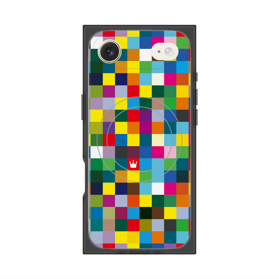 Premium Square Case with MagSafe［ CASEPLAY Rainbow Check ］