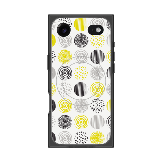 Premium Square Case with MagSafe［ Nordic Circle - Yellow ］