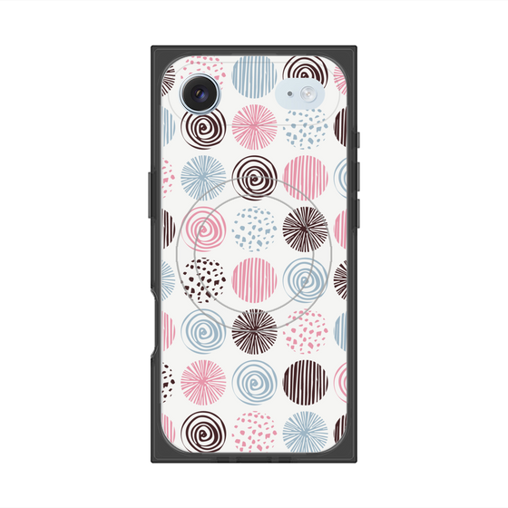 Premium Square Case with MagSafe［ Nordic Circle - Pink ］