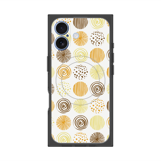 Premium Square Case with MagSafe［ Nordic Circle - Orange ］