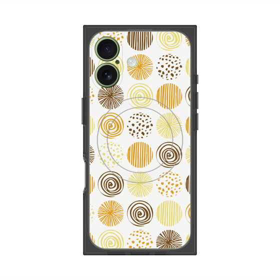 Premium Square Case with MagSafe［ Nordic Circle - Orange ］