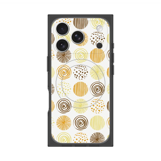 Premium Square Case with MagSafe［ Nordic Circle - Orange ］