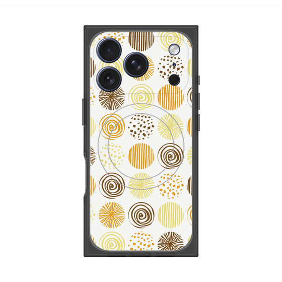 Premium Square Case with MagSafe［ Nordic Circle - Orange ］