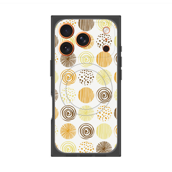 Premium Square Case with MagSafe［ Nordic Circle - Orange ］