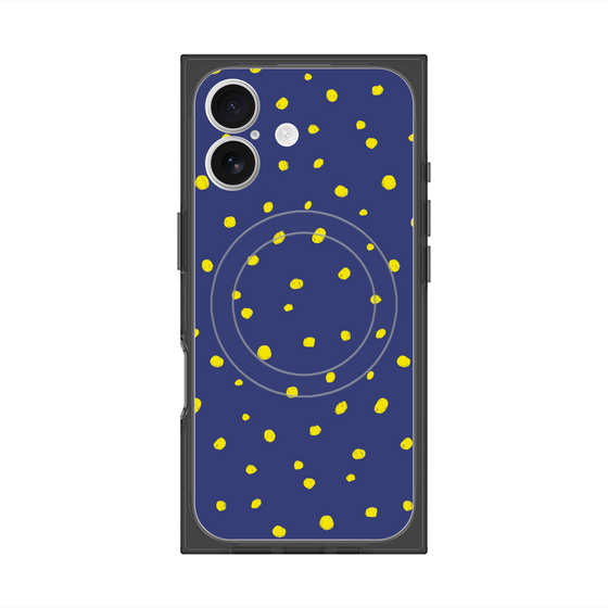 Premium Square Case with MagSafe［ Drawing Dot - Navy ］