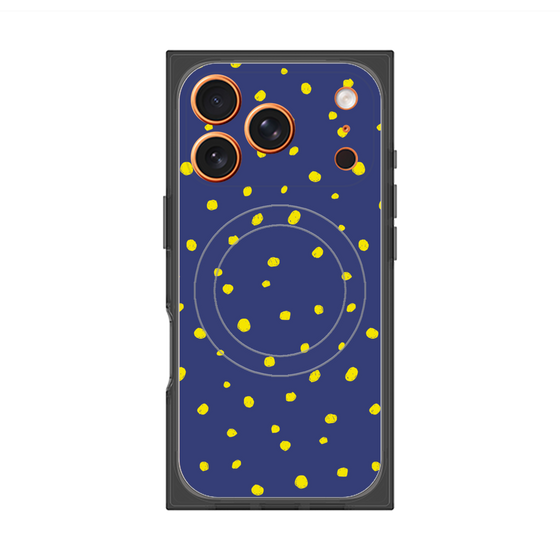 Premium Square Case with MagSafe［ Drawing Dot - Navy ］