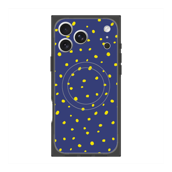 Premium Square Case with MagSafe［ Drawing Dot - Navy ］