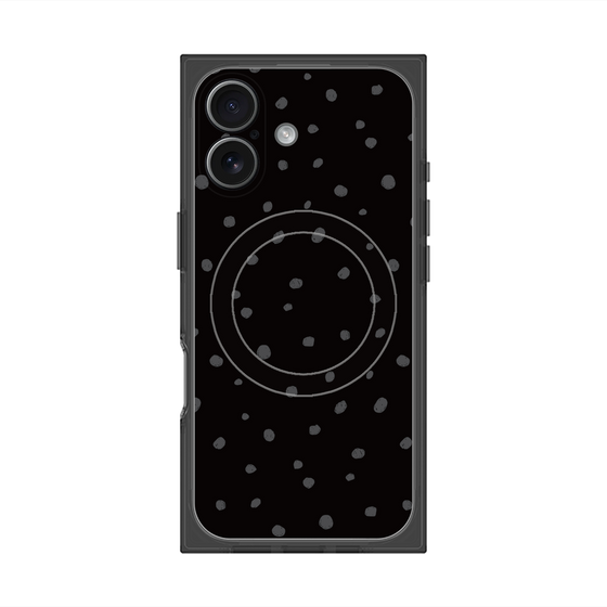 Premium Square Case with MagSafe［ Drawing Dot - Black ］