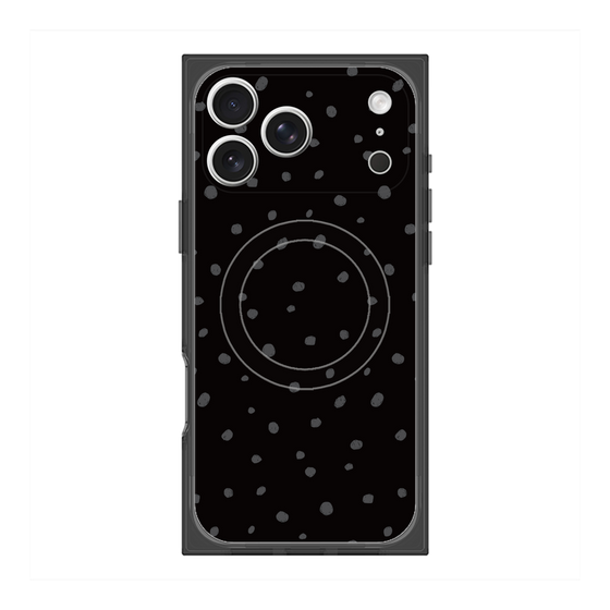 Premium Square Case with MagSafe［ Drawing Dot - Black ］