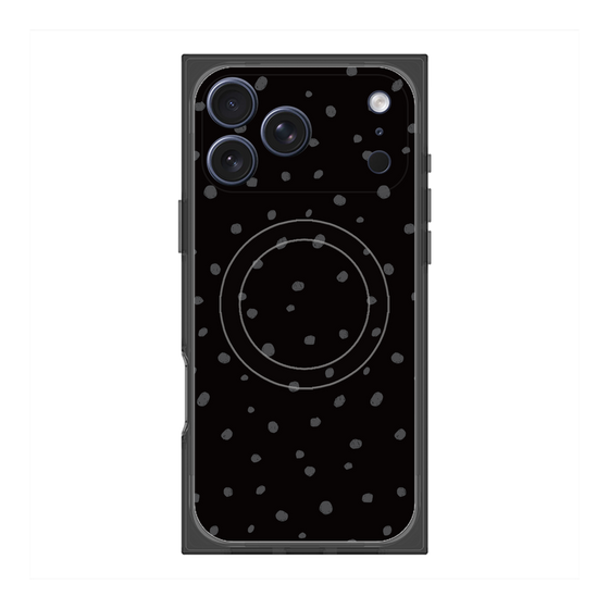 Premium Square Case with MagSafe［ Drawing Dot - Black ］