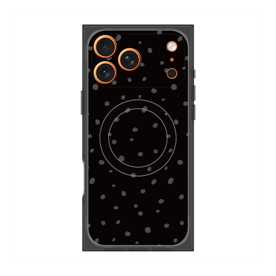 Premium Square Case with MagSafe［ Drawing Dot - Black ］