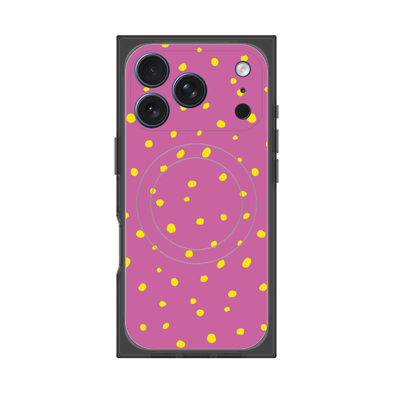 Premium Square Case with MagSafe［ Drawing Dot - Pink ］