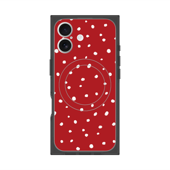 Premium Square Case with MagSafe［ Drawing Dot - Red ］