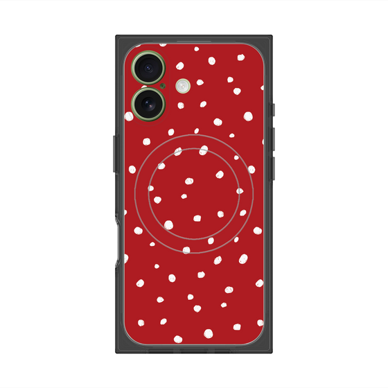 Premium Square Case with MagSafe［ Drawing Dot - Red ］