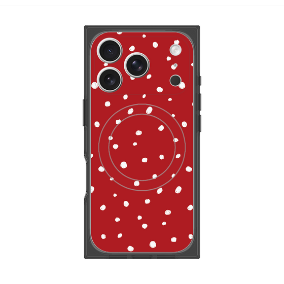 Premium Square Case with MagSafe［ Drawing Dot - Red ］