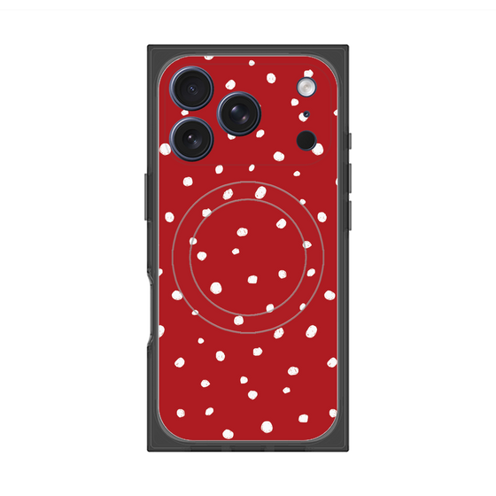 Premium Square Case with MagSafe［ Drawing Dot - Red ］