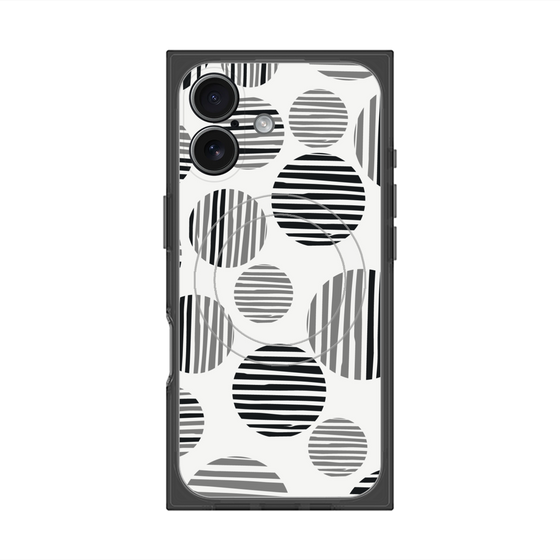 Premium Square Case with MagSafe［ Nordic Dot - Black ］