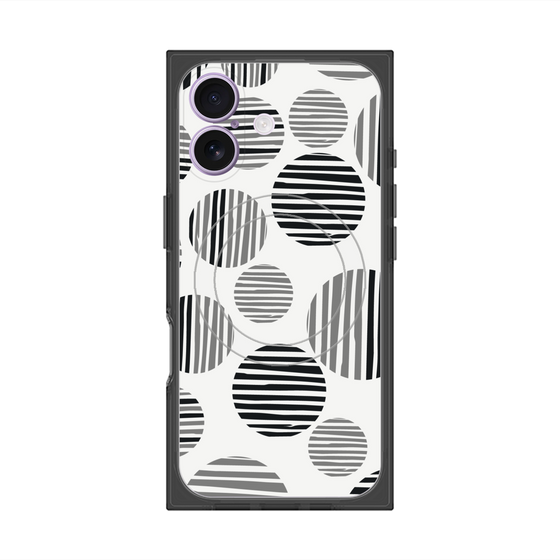 Premium Square Case with MagSafe［ Nordic Dot - Black ］